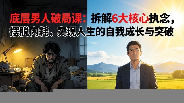 （17747期）付费文章：底层男人破局课：拆解 6 大核心执念，摆脱内耗，实现人生的自我成长与突破