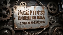 淘宝打付费创业粉单店每天稳定10-20精准粉持续增长
