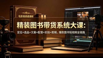 （19007期）精装图书带货系统大课：定位+选品+文案+配音+实拍+剪辑，爆款图书短视频全链路