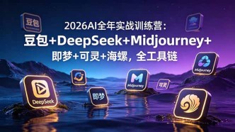 （19038期）2026AI全年实战训练营：豆包+DeepSeek+Midjourney+即梦+可灵+海螺，全工具链