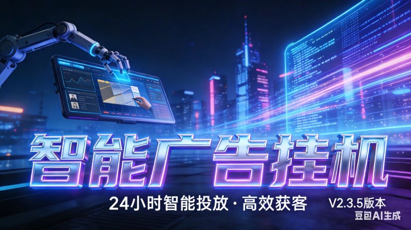 AI 广告云挂机 · 全域流量变现平台