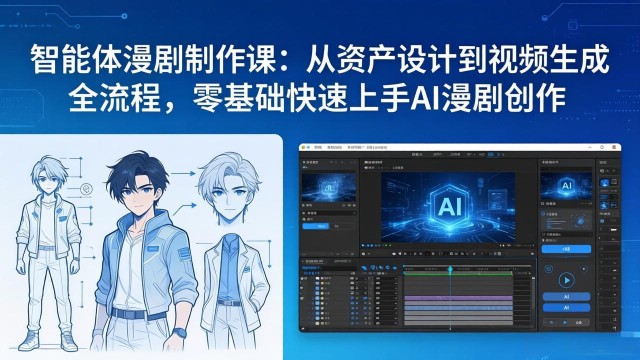 （17709期）智能体漫剧制作课：从资产设计到视频生成全流程，零基础快速上手AI漫剧创作
