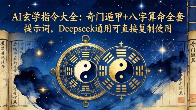 （18059期）AI玄学指令大全：奇门遁甲+八字算命全套提示词，Deepseek通用可直接复制使用