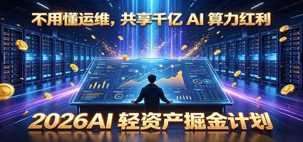 不用懂运维，共享千亿 AI 算力红利，2026AI 轻资产掘金计划